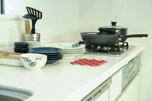 A kitchen or kitchenette at 清風小築