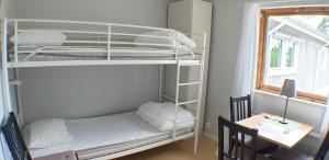 Postel nebo postele na pokoji v ubytování Kalkbrottets Vandrarhem