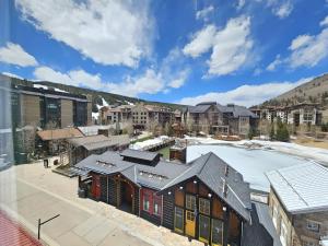 an aerial view of a city with buildings at Village square large 1 bedroom. Center Village Copper Mountain Hot tub, Parking, walk to slopes in Copper Mountain