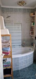 een badkamer met een bad in de kamer bij Maison spéciale JO in Villepinte