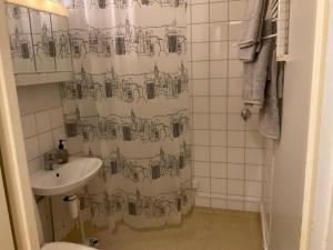 Kylpyhuone majoituspaikassa Studiohuoneisto Lohja keskusta