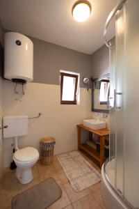 a bathroom with a toilet and a sink at Apartman Marija in Lopar