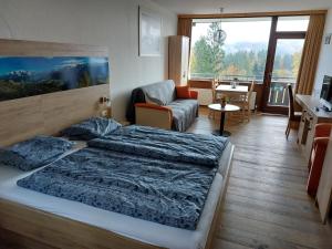 Posteľ alebo postele v izbe v ubytovaní Wohnung in Bad Goisern