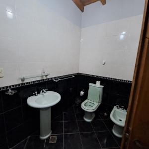 a bathroom with a sink and a toilet at MIA & ZOE in Malargüe