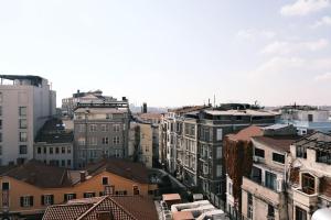a view of a city with buildings at Private Studio Loft w. Bosphorus view near Galata in Istanbul