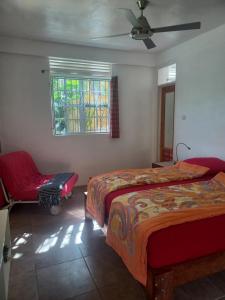 Letto o letti in una camera di Mango Garden Cottages