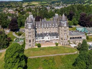 an aerial view of a castle at Family Lodge No, 2 The Place Downstairs - Uk45691 in Pitlochry