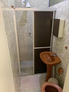 Koupelna v ubytování Grande Apartamento Quadra Mar