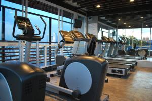 Fitness centrum a/nebo fitness zařízení v ubytování Witchuwan Apartel