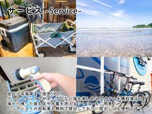 un collage de photos avec une photo d'une plage dans l'établissement WE HOME STAY Kamakura, Yuigahama - Vacation STAY 67101v, à Kamakura