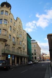 a building on the side of a city street at Best Place in Prague in Prague +7 photos