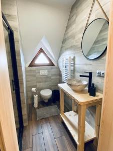 Koupelna v ubytování Osada na Klinku
