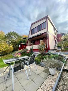 Κήπος έξω από το Ferienhaus Veronika Odenwald