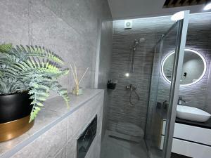 Koupelna v ubytování Perla Lux 2 Apartments