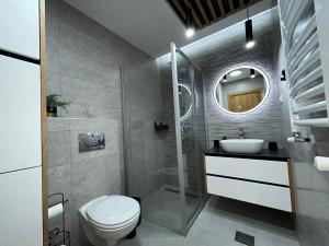 Koupelna v ubytování Perla Lux 2 Apartments