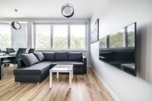 Uma TV ou centro de entretenimento em Silver One Apartments