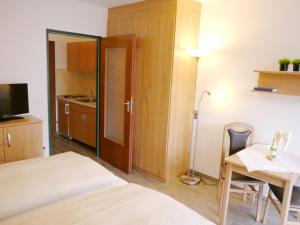 TV a/nebo společenská místnost v ubytování Chalet Swiss - Appartementhotel