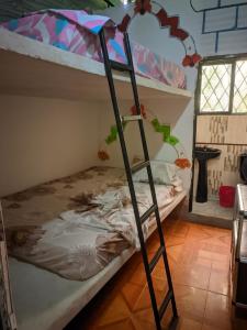 Våningssäng eller våningssängar i ett rum på Comodo Alojamiento en San cipriano
