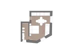 Půdorys ubytování Chalet al Tabià