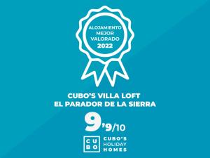 Certyfikat, podpis lub inny dokument wystawiony w obiekcie Cubo's Villa Loft El Parador de la Sierra