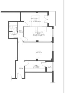 a floor plan of a house at Naia´s Living T3 in Bilbao