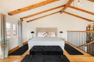 מיטה או מיטות בחדר ב-Villa n.RICCIO