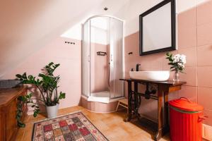 Koupelna v ubytování Kwieci Dom Gościnny sloowfood w Górach Izerskich + 57 fotografií