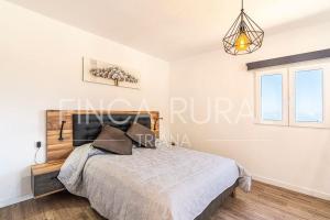 a bedroom with a bed and a window at Finca Rural Triana in Santa Cruz de Tenerife