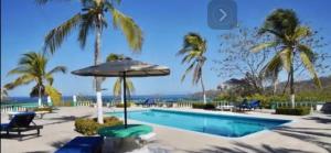 科克Buena Vista Coco的有游泳池和棕榈树的度假村