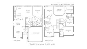 een plattegrond van een huis bij Mickeys Sunspot - 6 bed Emerald Island Resort pool home in Kissimmee