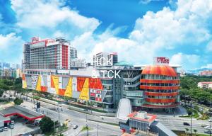 a group of buildings in a city with at Next2Mall at Sunway Velocity Two by HCK in Kuala Lumpur