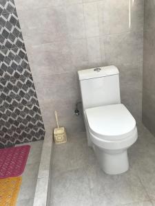 a bathroom with a white toilet in a room at pialo in Paposhvilebi