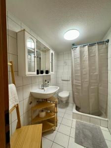 Kúpeľňa v ubytovaní Bauernchalet Alois