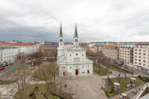 Nespecifikovaný výhled na destinaci Vídeň nebo výhled na město při pohledu z ubytování v soukromí