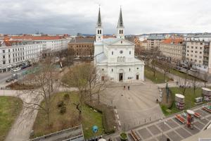 Nespecifikovaný výhled na destinaci Vídeň nebo výhled na město při pohledu z ubytování v soukromí