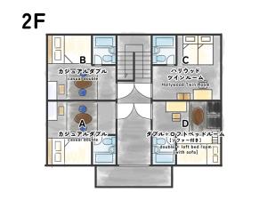 a floor plan of a house at We Home-Hostel & Kitchen- - Vacation STAY 45995v in Ichikawa