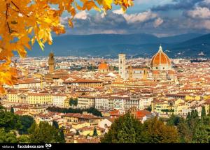 a view of a city in the fall at Cappuccini Florence com in Florence
