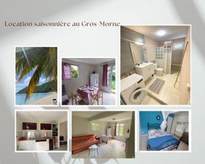 a collage of pictures of a room at Kanell in Gros-Morne