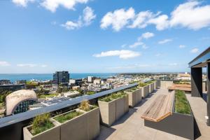 a balcony with a view of the city at Metropolitan Vue - Cultural Core of Geelong in Geelong