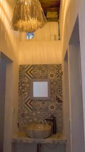 Kylpyhuone majoituspaikassa Hostal Casablanca