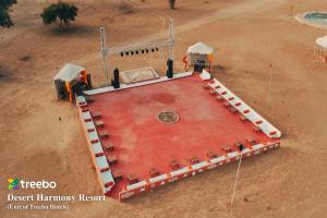 an overhead view of a large red building at Treebo Trend Desert Harmony Resort in Sām