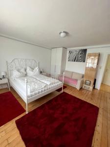 Postel nebo postele na pokoji v ubytování Haus Seeblick