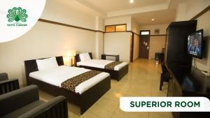 Una televisión o centro de entretenimiento en Hotel Cianjur Cipanas