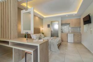Kuchyň nebo kuchyňský kout v ubytování Maria Hotel