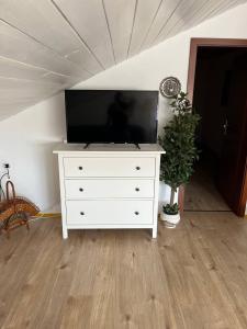 TV/Unterhaltungsangebot in der Unterkunft Rustikale Wohnung mit Garten