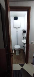 a bathroom with a toilet and a sink at Ultracentral cozy house in Chişinău