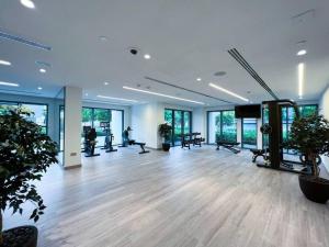 Fitness centrum a/nebo fitness zařízení v ubytování cinematic&Chic Burj Khalifa &Fountain View 2BR APT