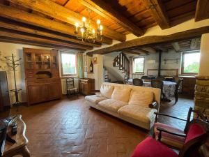 A seating area at Agri Camp Dolomiti