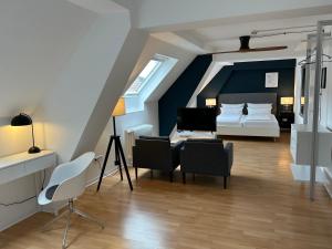 Postel nebo postele na pokoji v ubytování DK Hotel Heidelberg