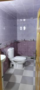a bathroom with a toilet and a sink at Residence Adnan luxury Appartments in Ouarzazate